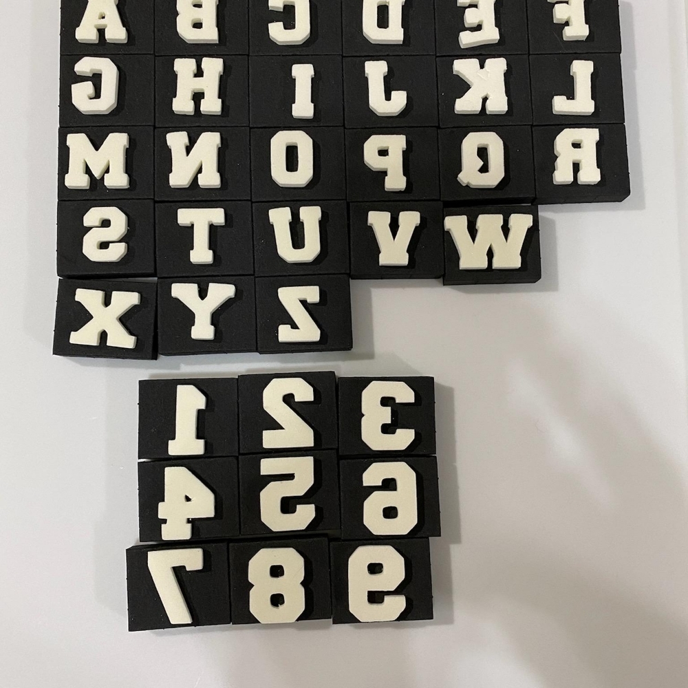 Complete Uppercase Alphabet and Numbers Foam Stamp